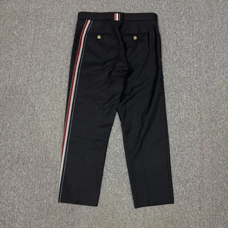 Thom Browne Thom Browne Black Cotton Casual Trousers 0089 Size US 28 / EU 44 - 2 Thumbnail