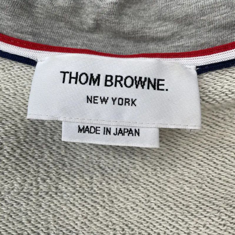 Thom Browne Thom Browne Gray Zip-Up Hoodie for Men 0089 Size US M / EU 48-50 / 2 - 6 Thumbnail