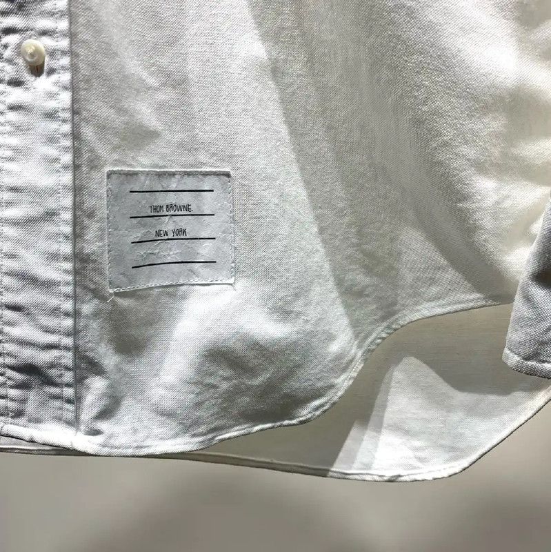 Thom Browne Thom Browne Classic White Cotton Dress Shirt 0089 Size US M / EU 48-50 / 2 - 6 Thumbnail