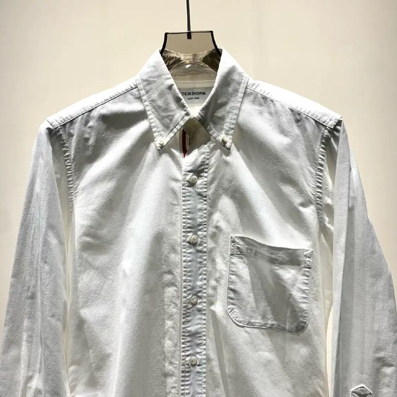 Thom Browne Thom Browne Classic White Cotton Dress Shirt 0089 Size US M / EU 48-50 / 2 - 3 Thumbnail