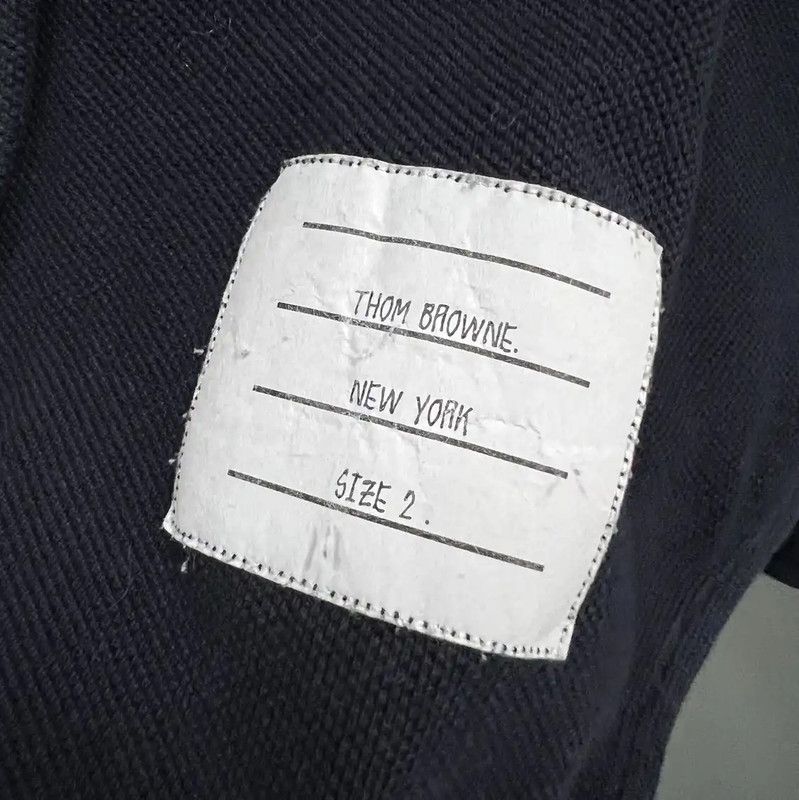 Thom Browne Thom Browne Navy Long Sleeve Shirt for Men 0089 Size US M / EU 48-50 / 2 - 2 Thumbnail