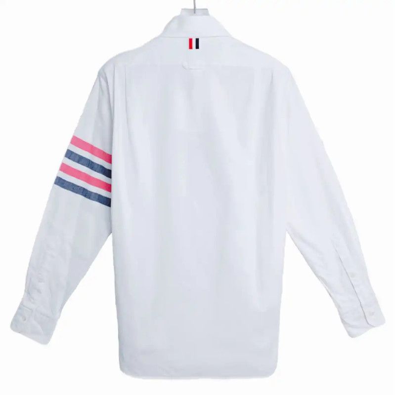 Thom Browne Thom Browne Men's White Cotton Shirt 0089 Size US M / EU 48-50 / 2 - 2 Thumbnail