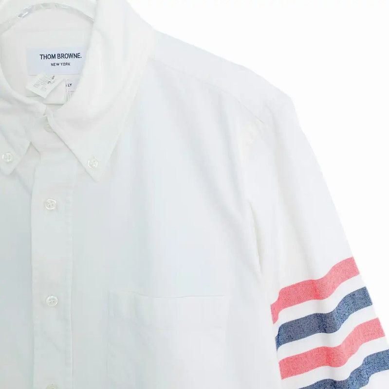 Thom Browne Thom Browne Men's White Cotton Shirt 0089 Size US M / EU 48-50 / 2 - 4 Thumbnail
