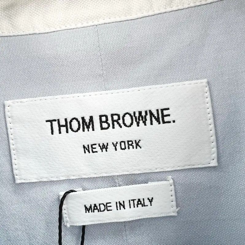 Thom Browne Thom Browne Light Blue Logo Long Sleeve Shirt 0089 Size US S / EU 44-46 / 1 - 5 Thumbnail
