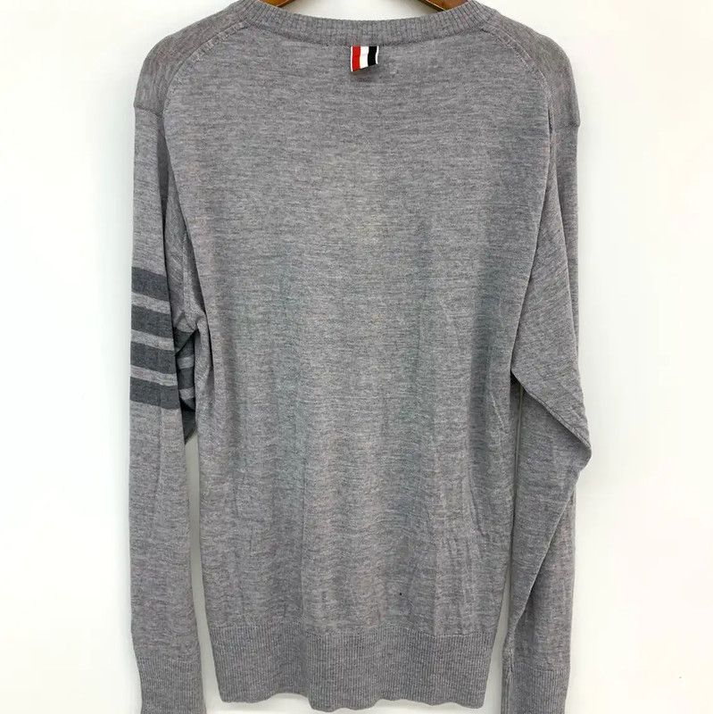 Thom Browne Thom Browne Gray Long Sleeve Pullover Sweater 0089 Size US L / EU 52-54 / 3 - 3 Thumbnail