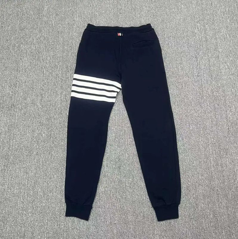 Thom Browne Thom Browne Navy Cotton Casual Trousers 0089 Size US 28 / EU 44 - 2 Thumbnail