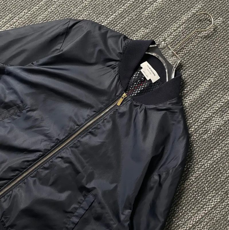 Thom Browne Thom Browne Men's Navy Striped Jacket 0089 Size US M / EU 48-50 / 2 - 4 Thumbnail