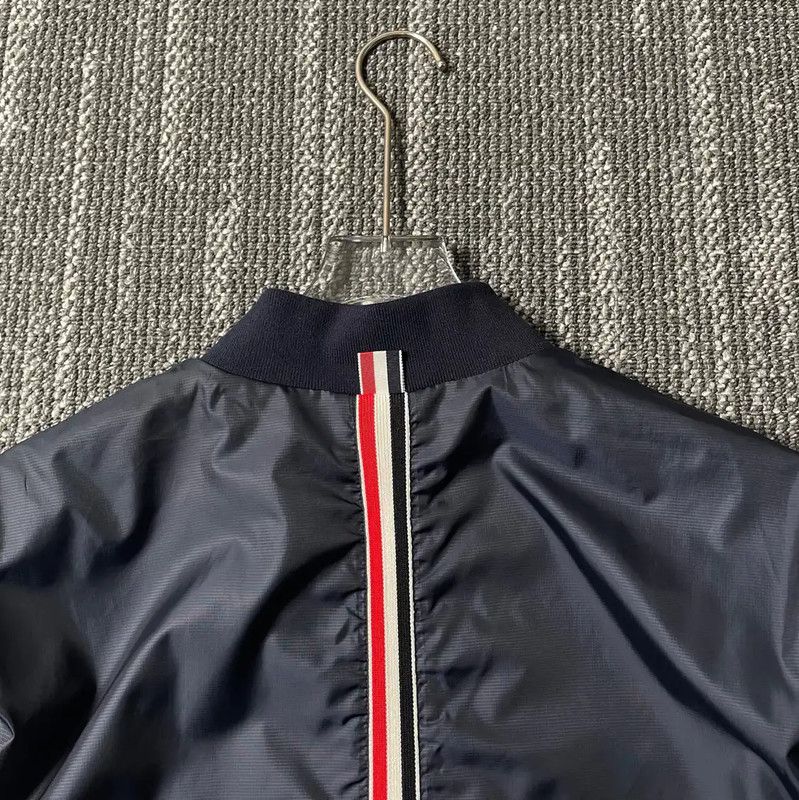Thom Browne Thom Browne Men's Navy Striped Jacket 0089 Size US M / EU 48-50 / 2 - 5 Thumbnail