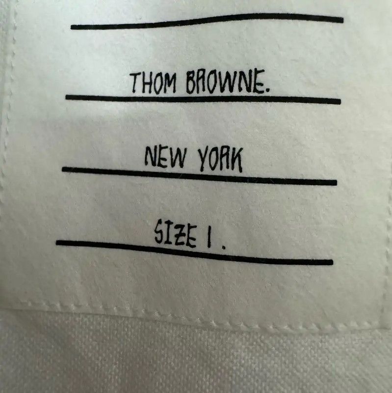 Thom Browne Thom Browne White Cotton Embroidered Logo Shirt 0089 Size US S / EU 44-46 / 1 - 5 Thumbnail