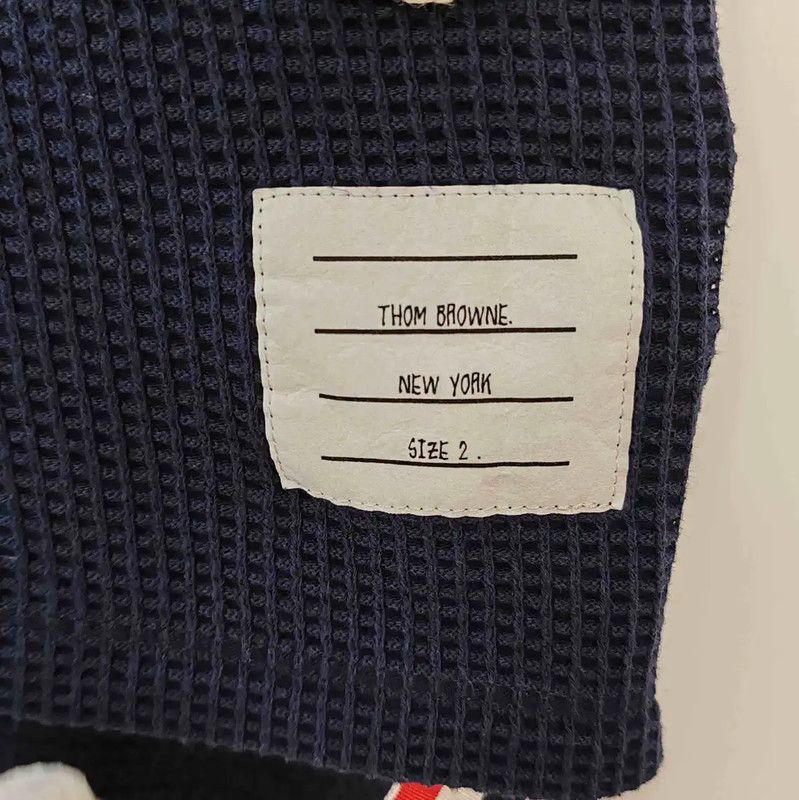 Thom Browne Thom Browne Navy Cotton Men's Polo Shirt 0089 Size US M / EU 48-50 / 2 - 7 Thumbnail