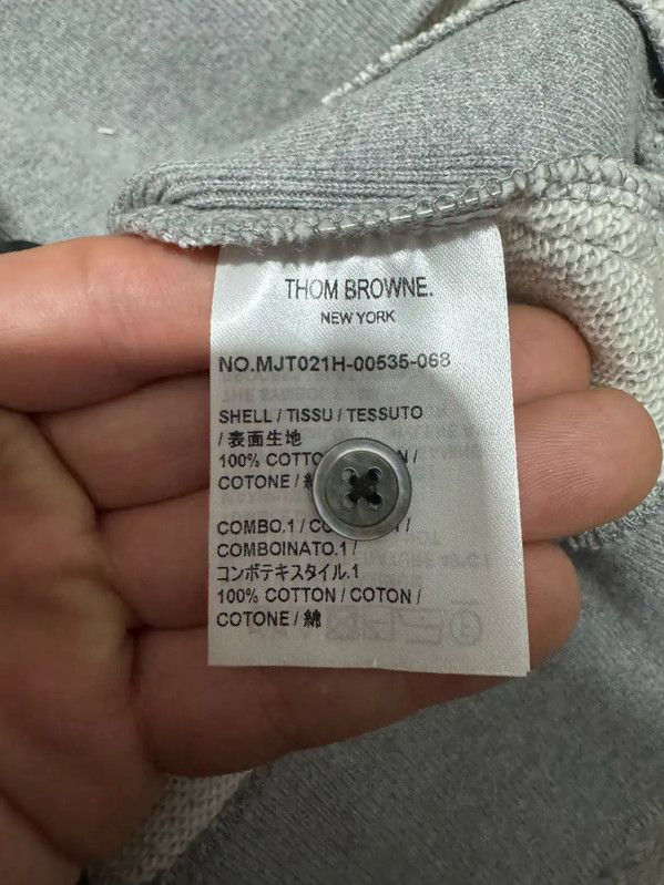 Thom Browne Thom Browne Gray Cotton Embroidered Sweatshirt 0089 Size US M / EU 48-50 / 2 - 4 Thumbnail
