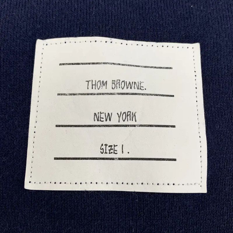Thom Browne Thom Browne Navy Cotton Men's Sweatshirt 0089 Size US S / EU 44-46 / 1 - 5 Thumbnail