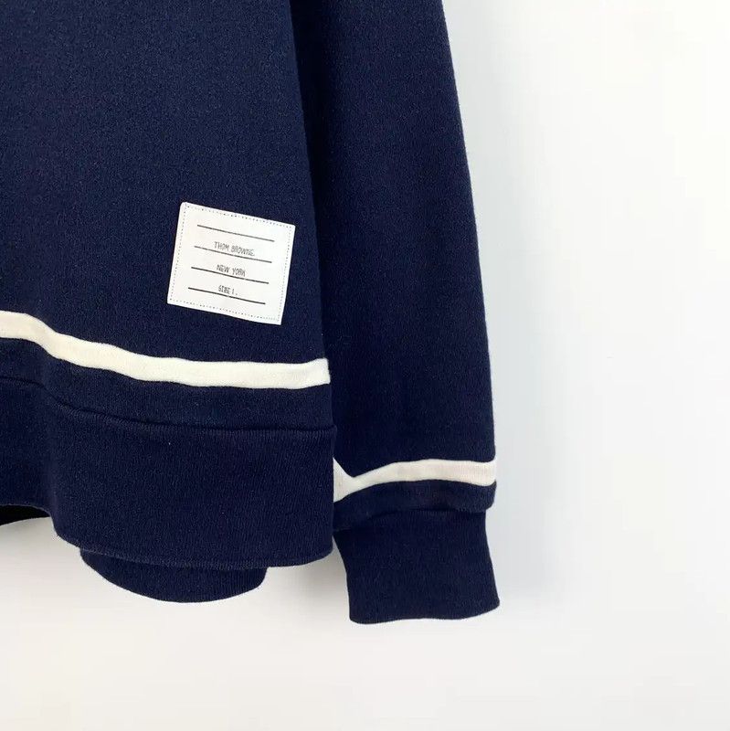 Thom Browne Thom Browne Navy Cotton Men's Sweatshirt 0089 Size US S / EU 44-46 / 1 - 4 Thumbnail