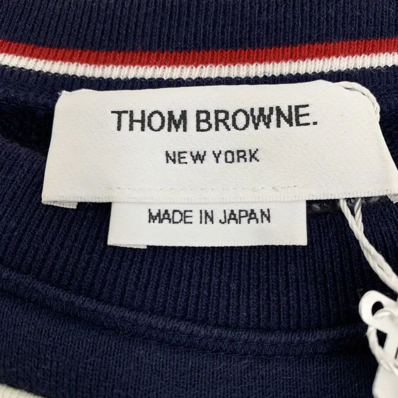 Thom Browne Thom Browne Navy Cotton Men's Sweatshirt 0089 Size US S / EU 44-46 / 1 - 6 Thumbnail