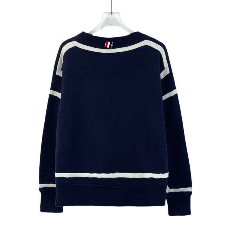 Thom Browne Thom Browne Navy Cotton Men's Sweatshirt 0089 Size US S / EU 44-46 / 1 - 2 Thumbnail