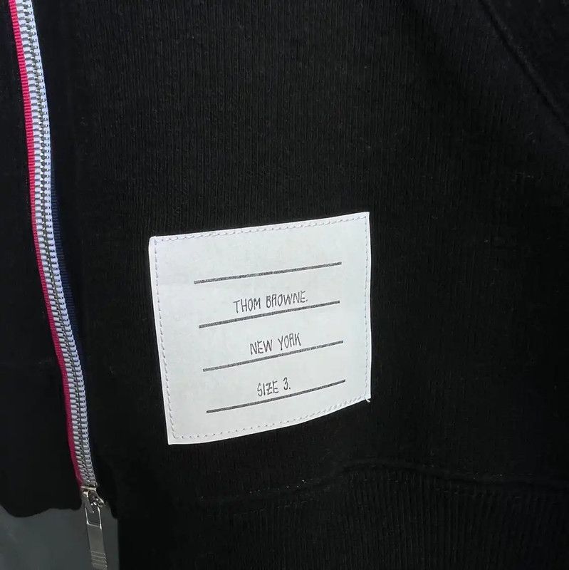 Thom Browne Thom Browne Black Cotton Men's Jacket 0089 Size US M / EU 48-50 / 2 - 5 Thumbnail