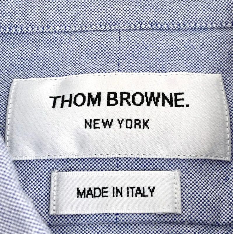 Thom Browne Thom Browne Blue Cotton Men's Shirt 0089 Size US S / EU 44-46 / 1 - 7 Thumbnail
