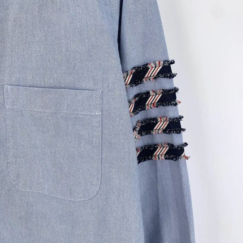 Thom Browne Thom Browne Blue Cotton Men's Shirt 0089 Size US S / EU 44-46 / 1 - 4 Thumbnail