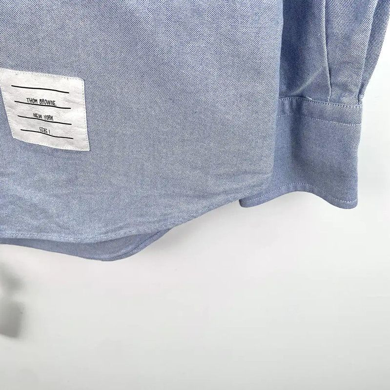 Thom Browne Thom Browne Blue Cotton Men's Shirt 0089 Size US S / EU 44-46 / 1 - 5 Thumbnail
