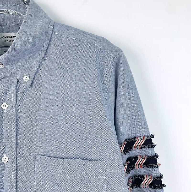 Thom Browne Thom Browne Blue Cotton Men's Shirt 0089 Size US S / EU 44-46 / 1 - 3 Thumbnail