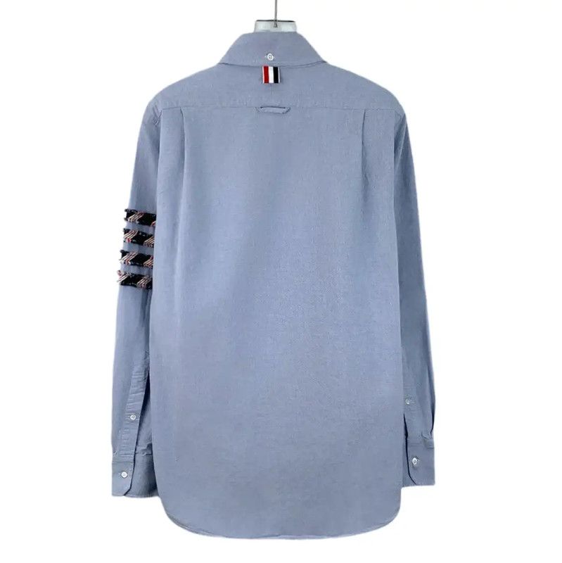 Thom Browne Thom Browne Blue Cotton Men's Shirt 0089 Size US S / EU 44-46 / 1 - 2 Thumbnail