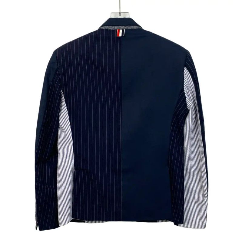 Thom Browne Thom Browne Color-Block Cotton Men's Jacket 0089 Size US M / EU 48-50 / 2 - 2 Thumbnail