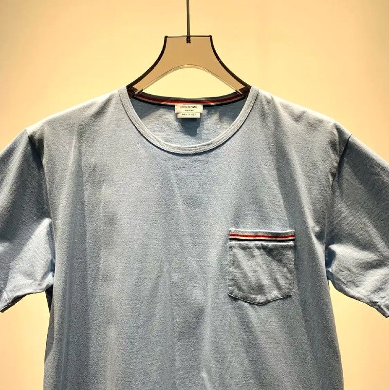 Thom Browne Thom Browne Blue Cotton Men's T-Shirt 0089 Size US M / EU 48-50 / 2 - 3 Thumbnail
