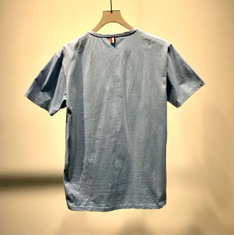 Thom Browne Thom Browne Blue Cotton Men's T-Shirt 0089 Size US M / EU 48-50 / 2 - 7 Thumbnail