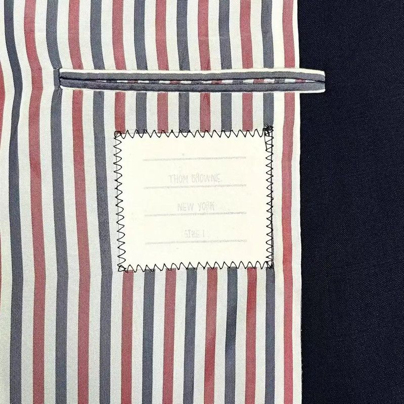 Thom Browne Thom Browne Men's Navy Wool Blazer 0089 Size US S / EU 44-46 / 1 - 5 Thumbnail