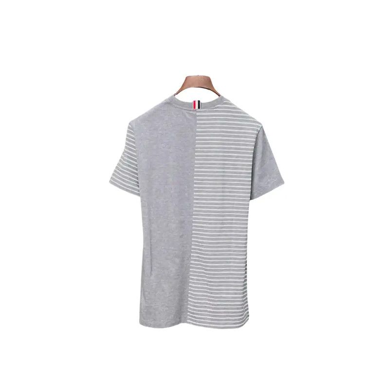 Thom Browne Thom Browne Gray Striped Short Sleeve T-Shirt 0089 Size US XL / EU 56 / 4 - 2 Thumbnail