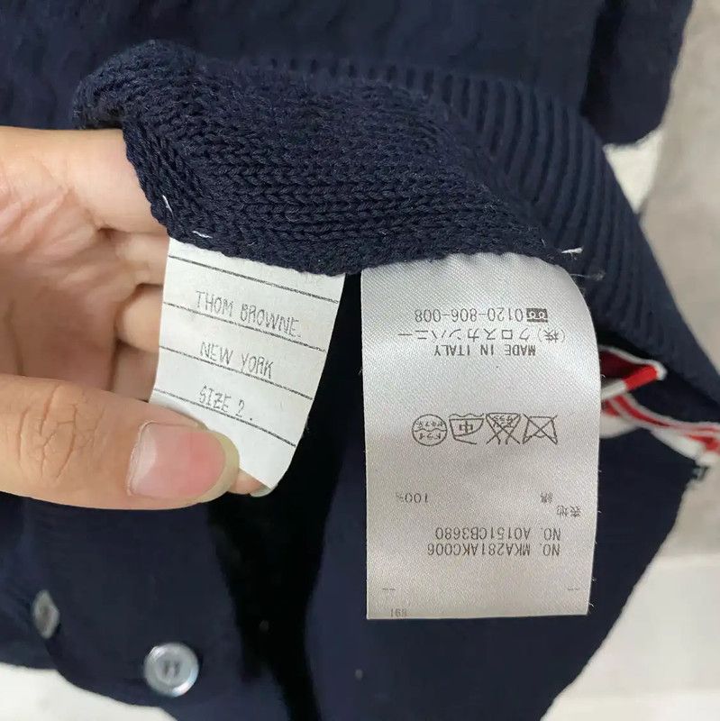 Thom Browne Thom Browne Men's Blue Long Sleeve Sweater 0089 Size US M / EU 48-50 / 2 - 6 Thumbnail