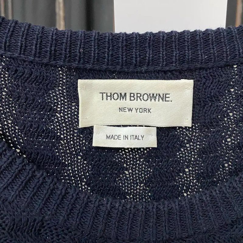 Thom Browne Thom Browne Men's Blue Long Sleeve Sweater 0089 Size US M / EU 48-50 / 2 - 5 Thumbnail