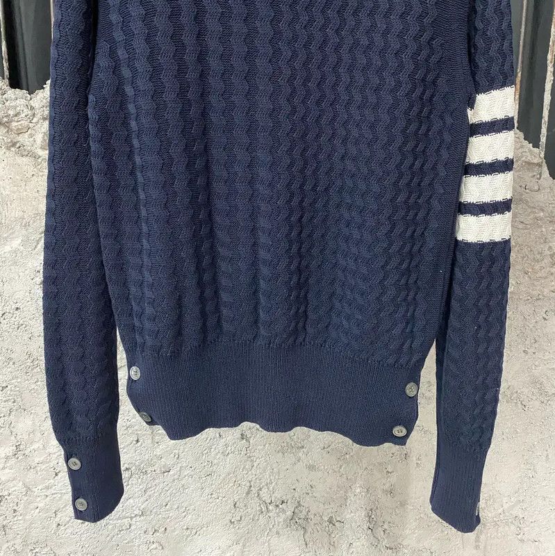 Thom Browne Thom Browne Men's Blue Long Sleeve Sweater 0089 Size US M / EU 48-50 / 2 - 4 Thumbnail
