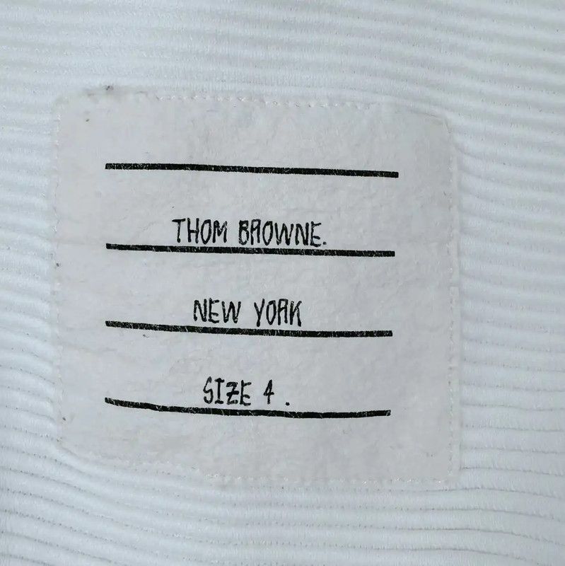 Thom Browne Thom Browne Men's Cotton T-Shirt in White 0089 Size US S / EU 44-46 / 1 - 4 Thumbnail
