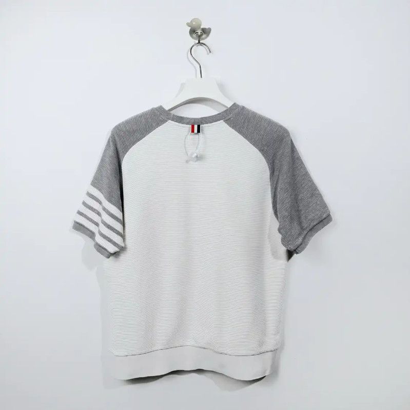 Thom Browne Thom Browne Men's Cotton T-Shirt in White 0089 Size US S / EU 44-46 / 1 - 2 Thumbnail