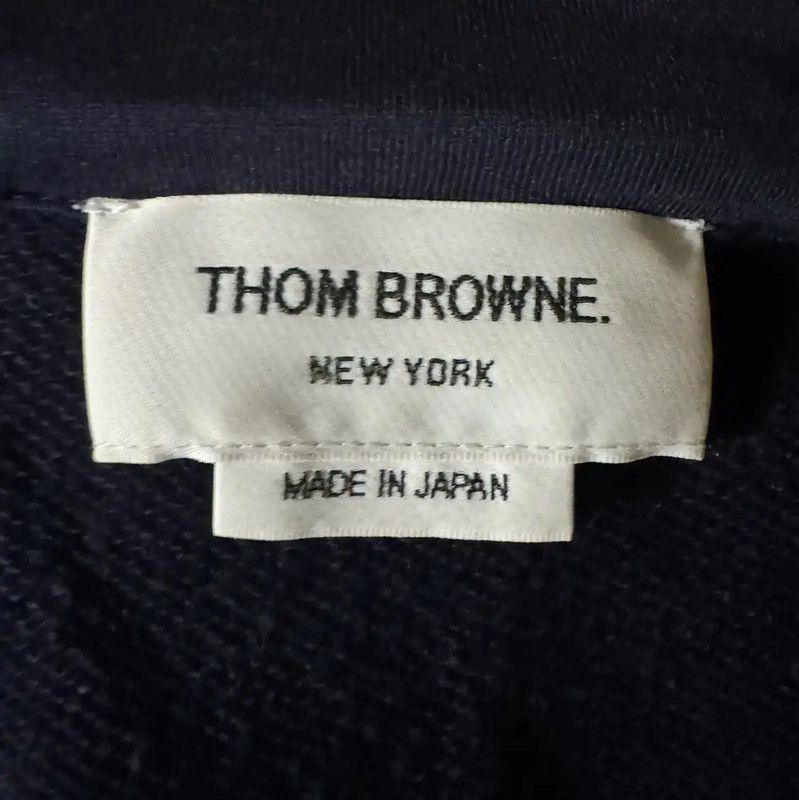 Thom Browne Thom Browne Men's Navy Logo Zip Hoodie 0089 Size US M / EU 48-50 / 2 - 4 Thumbnail