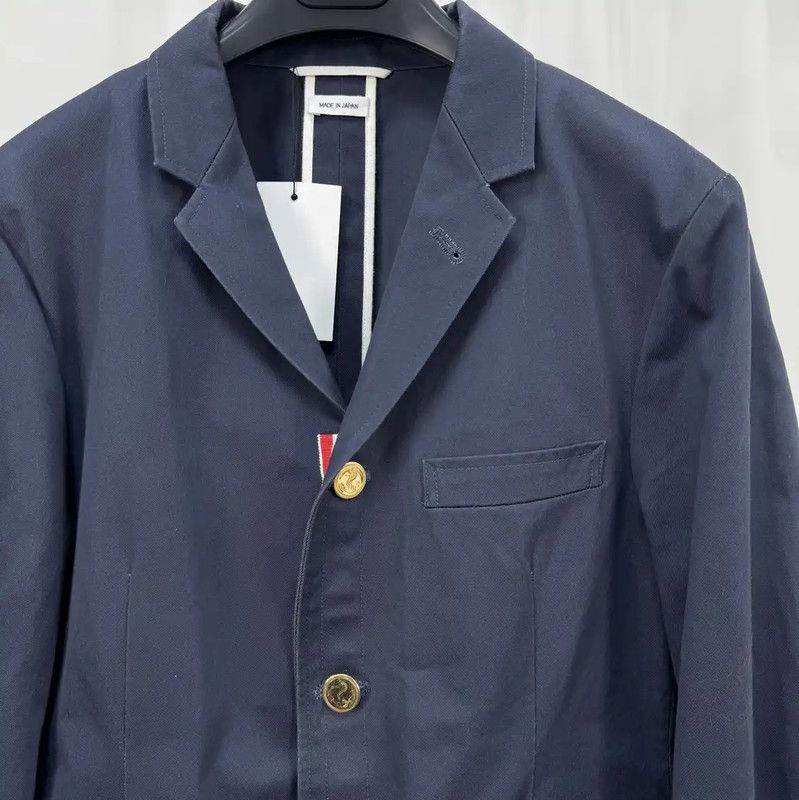 Thom Browne Thom Browne Men's Long Sleeve Navy Coat 0089 Size US S / EU 44-46 / 1 - 3 Thumbnail