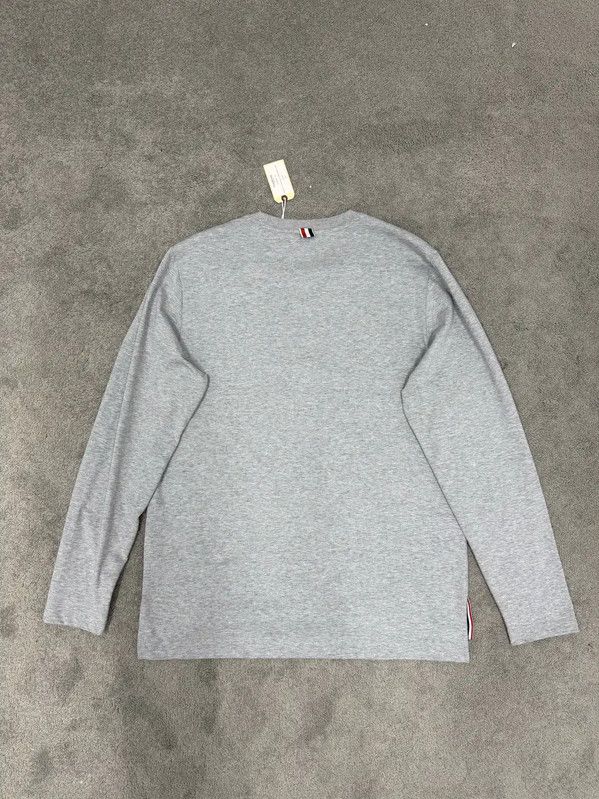 Thom Browne Thom Browne Gray Cotton Long Sleeve T-Shirt 0089 Size US XL / EU 56 / 4 - 2 Thumbnail
