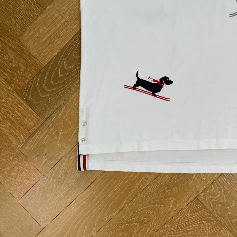 Thom Browne Thom Browne White Men's T-Shirt with Graphics 0089 Size US M / EU 48-50 / 2 - 4 Thumbnail