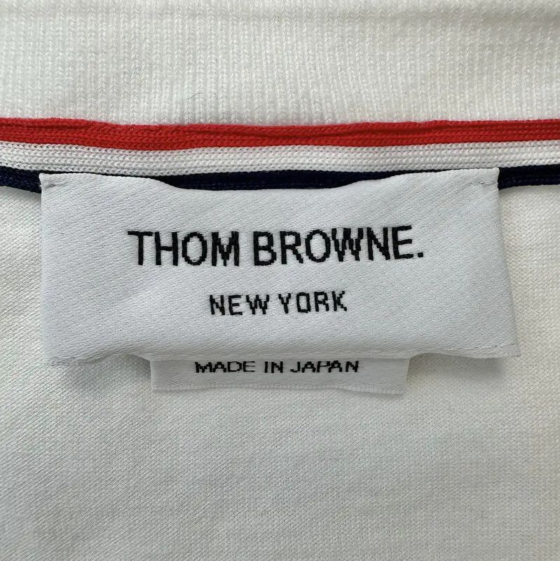 Thom Browne Thom Browne White Men's T-Shirt with Graphics 0089 Size US M / EU 48-50 / 2 - 7 Thumbnail