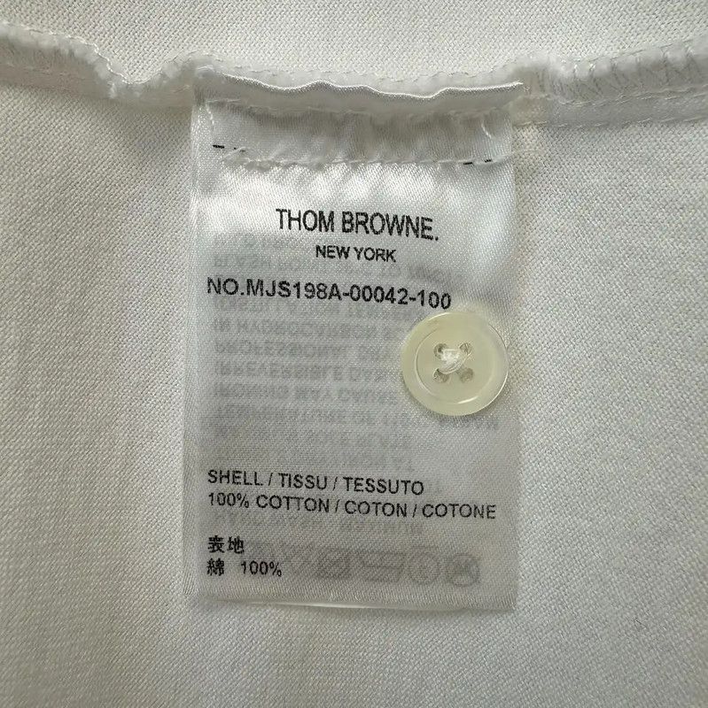 Thom Browne Thom Browne White Men's T-Shirt with Graphics 0089 Size US M / EU 48-50 / 2 - 8 Thumbnail