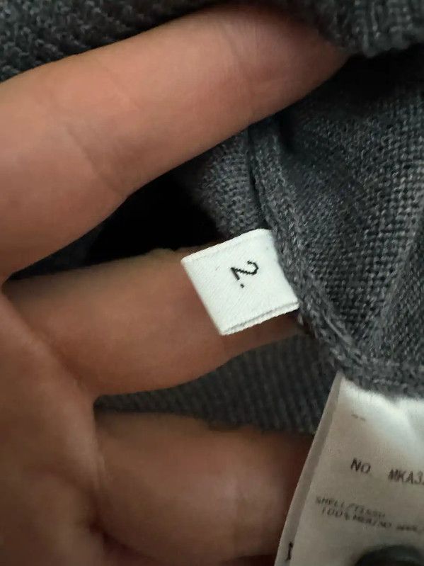 Thom Browne Gray Wool Embroidered Sweater 0089