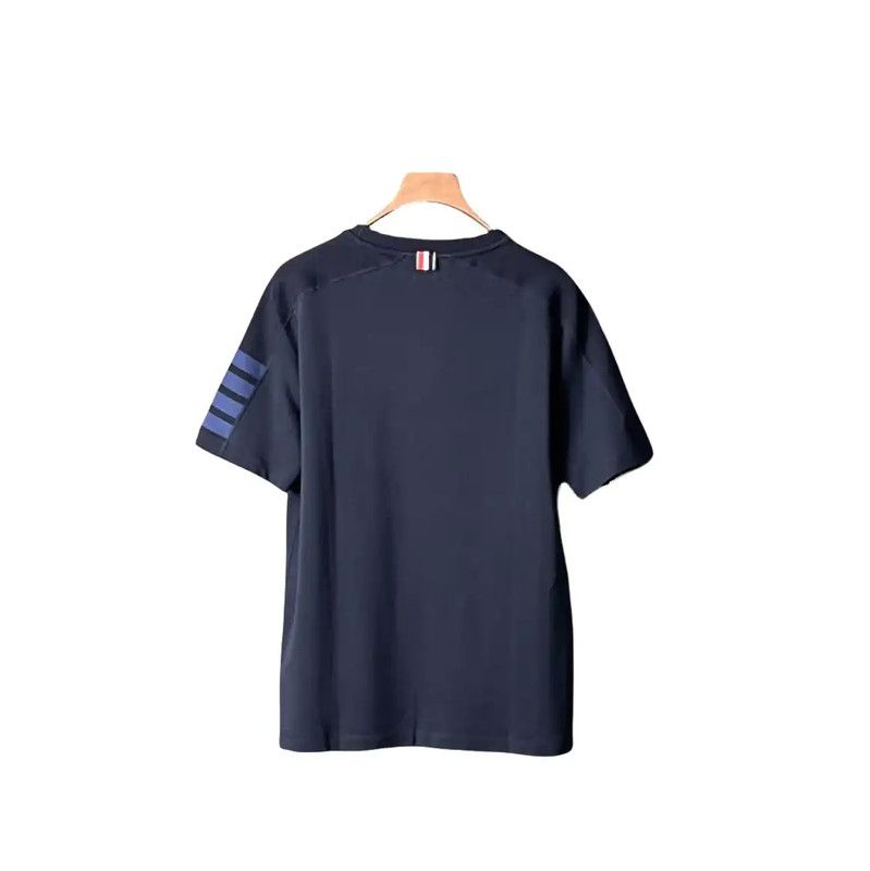 Thom Browne Thom Browne Summer Blue Cotton Short Sleeve Tee 0089 Size US XL / EU 56 / 4 - 2 Thumbnail