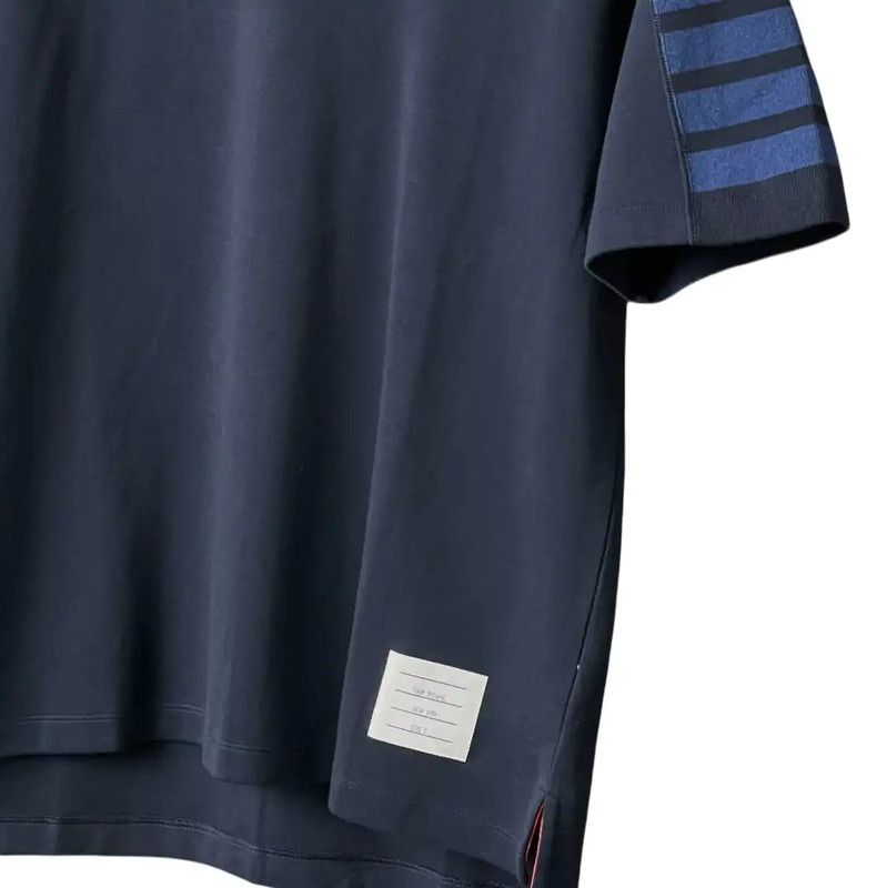Thom Browne Thom Browne Summer Blue Cotton Short Sleeve Tee 0089 Size US M / EU 48-50 / 2 - 4 Thumbnail