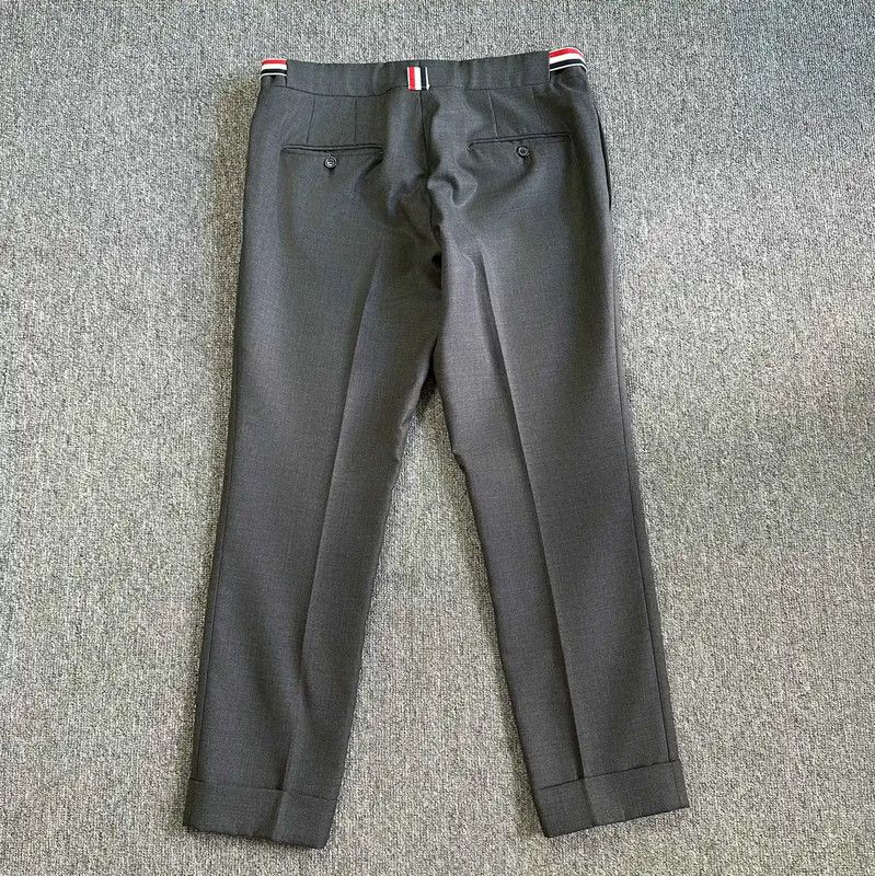 Thom Browne Thom Browne Gray Wool Casual Trousers 0089 Size US 30 / EU 46 - 3 Thumbnail