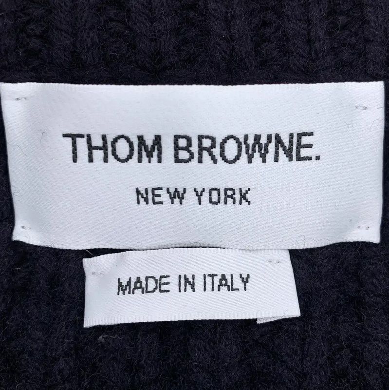 Thom Browne Thom Browne Navy Wool Pullover Sweater 0089 Size US M / EU 48-50 / 2 - 5 Thumbnail