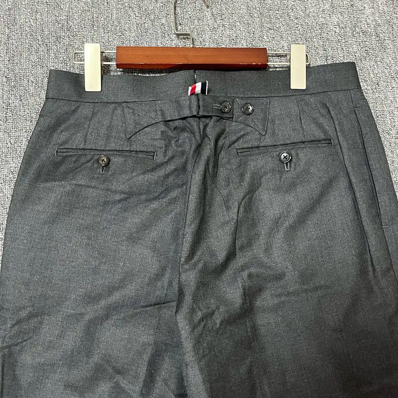 Thom Browne Thom Browne Gray Wool Casual Pants for Men 0089 Size US 38 / EU 54 - 3 Thumbnail