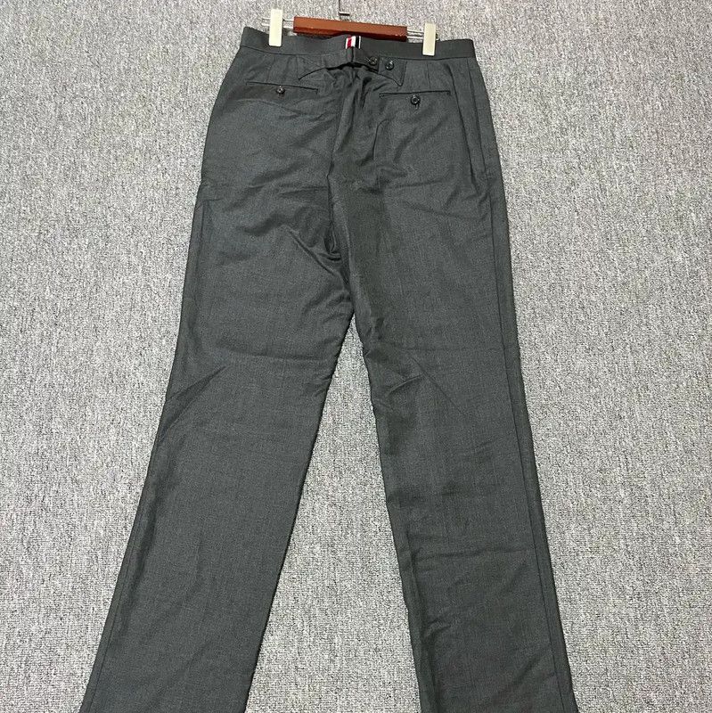 Thom Browne Thom Browne Gray Wool Casual Pants for Men 0089 Size US 38 / EU 54 - 2 Thumbnail