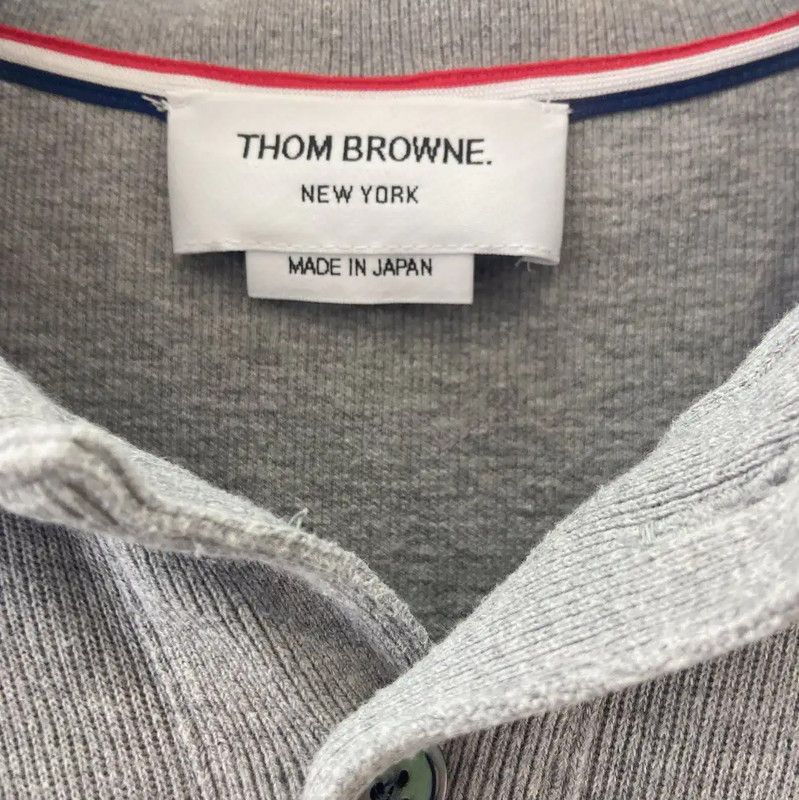 Thom Browne Thom Browne Gray Cotton Men's Polo Shirt 0089 Size US S / EU 44-46 / 1 - 3 Thumbnail