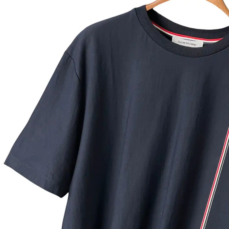 Thom Browne Thom Browne Summer Blue Cotton Short Sleeve T-Shirt 0089 Size US XXL / EU 58 / 5 - 5 Thumbnail